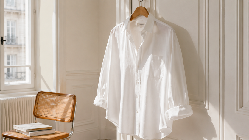 oversized white button down shirt french girl style