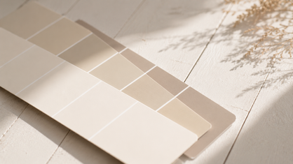 neutral color palette swatches for minimalist bedroom