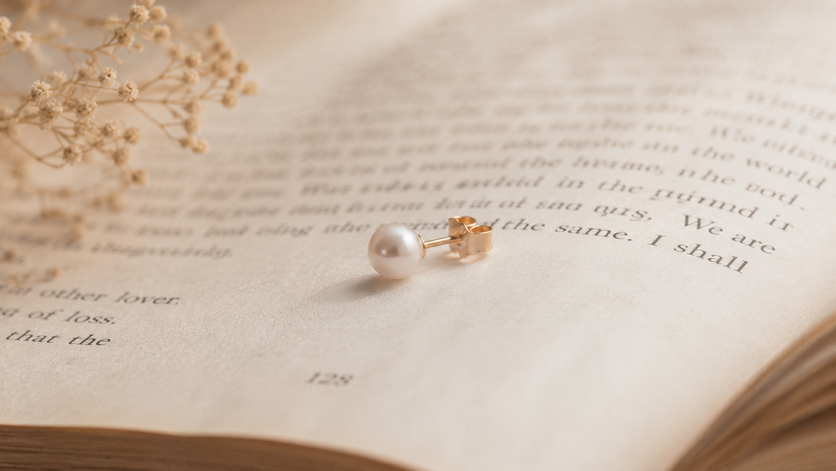 timeless tiny pearl stud earring